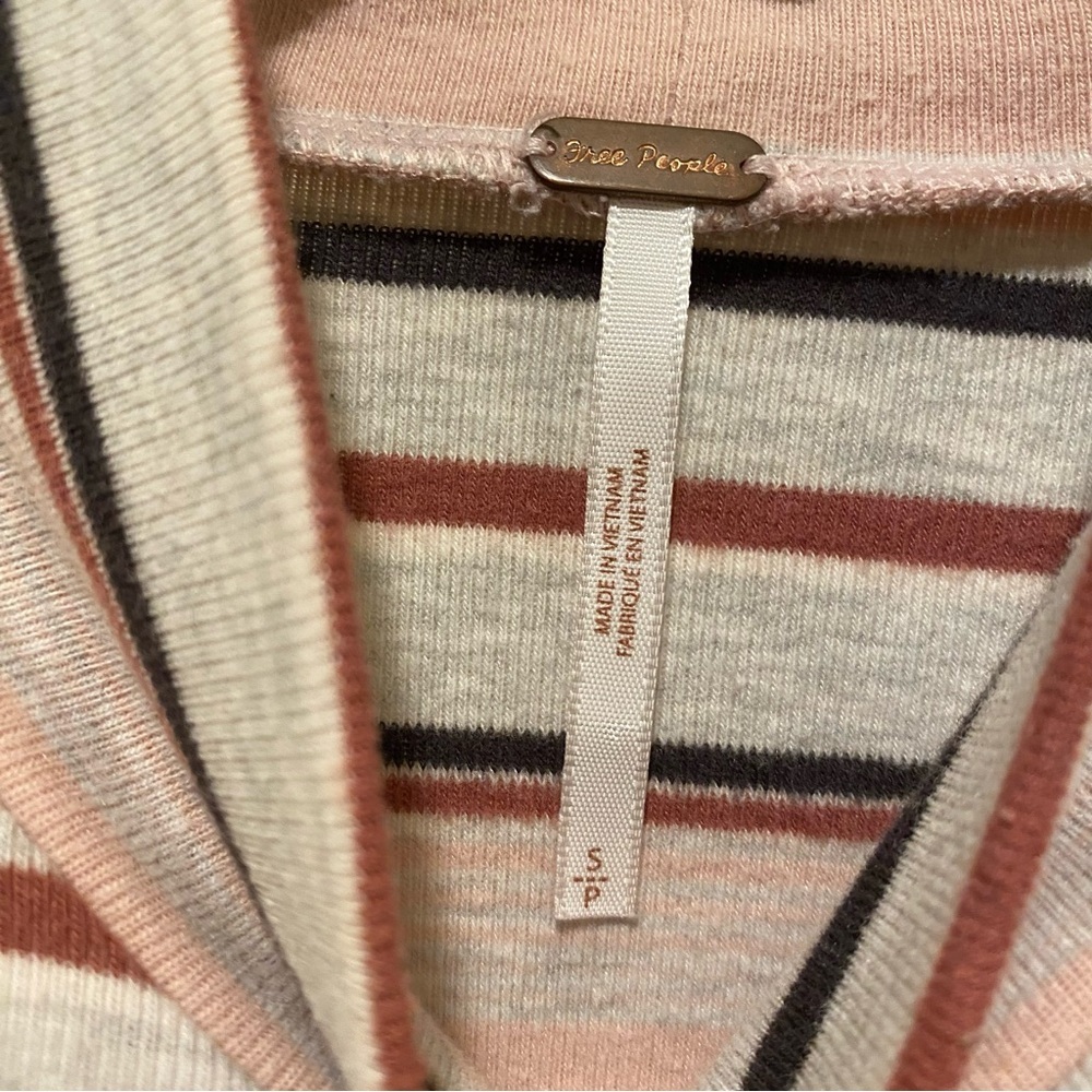 Free people striped cropped mock neck - Picture 6 of 7
